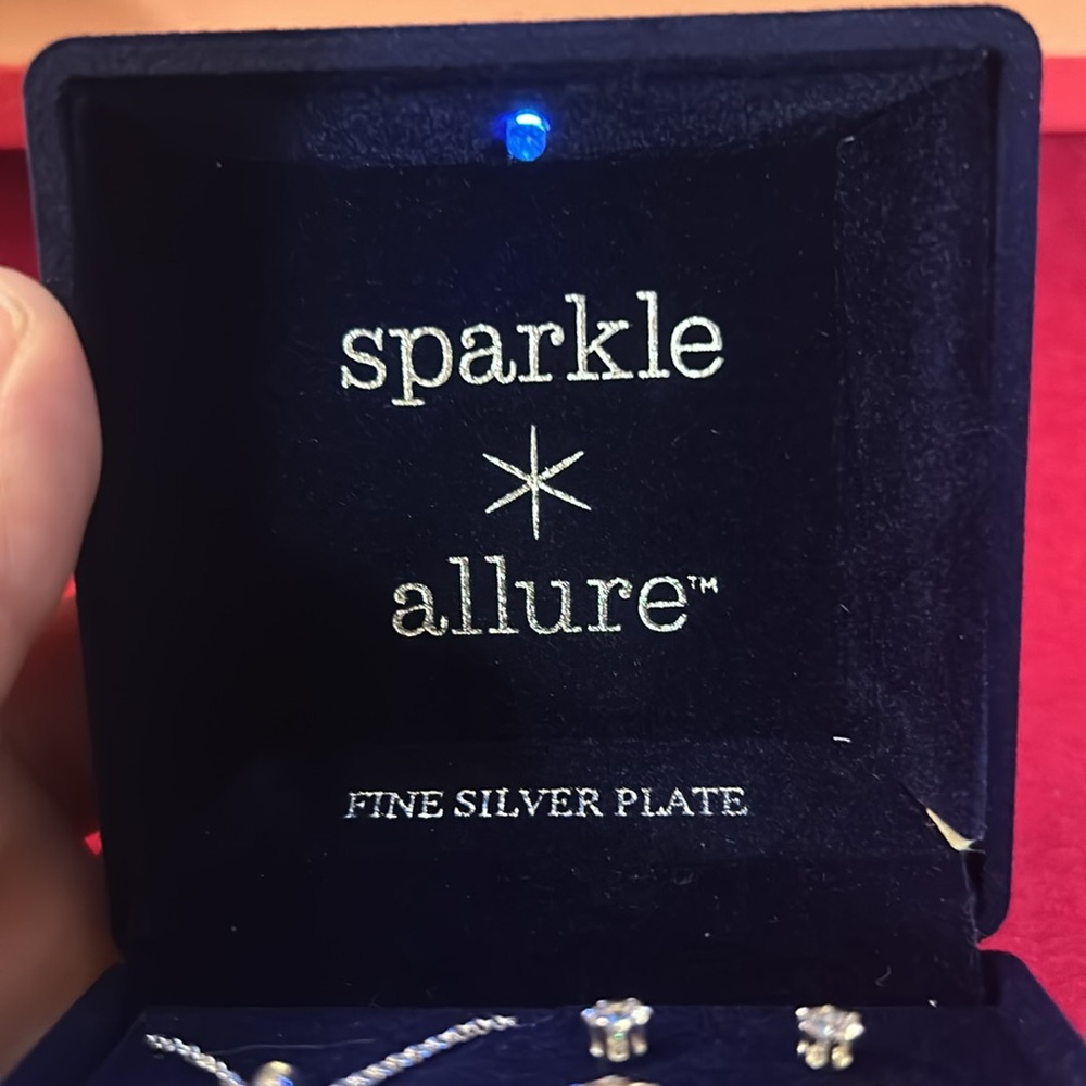 Sparkle Allure Fine silver Plate Cubic Zirconia jewelry set - Picture 3 of 4
